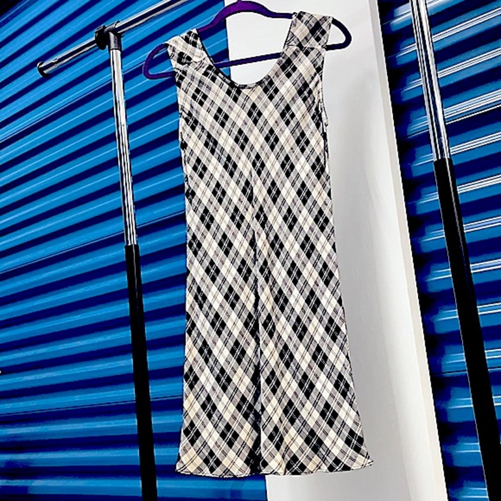 Diamond Plaid Pencil Dress, OOAK